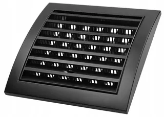 VENTILAČNÁ MRIEŽKA 150MM ZATVORENÁ SO SIEŤKOU, ČIERNA